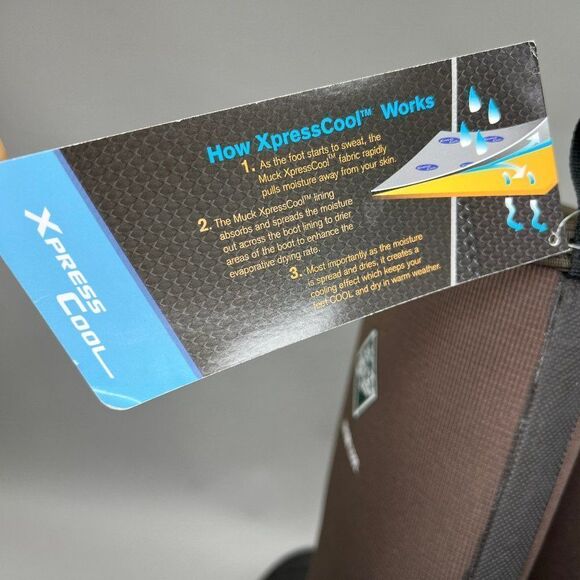 Muck Boots Chore Cool Boots Men's 9 Brown Rubber Tall Waterproof Outdoor Work - Picture 5 of 12